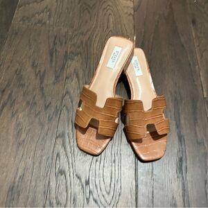 Steve Madden Brown Slide Sandals